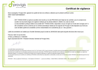 PROVIGIS_GTD_CERTIFICAT_2020